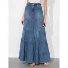 Women Mindy Tiered Maxi Skirt - Blue [價格已含稅]