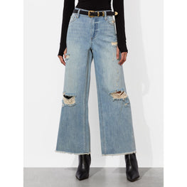 Women Devoe Mr Ankle Length Jean Raw Hem - Blue [價格已含稅]