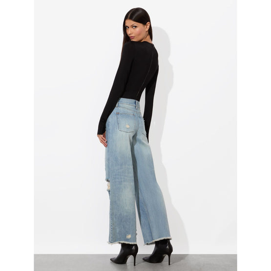 Women Devoe Mr Ankle Length Jean Raw Hem - Blue [價格已含稅]