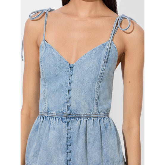 Women Shanti Btn Ft Tiered Mini Dress - Blue [價格已含稅]