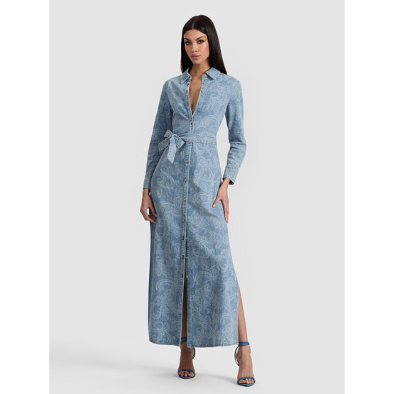 Women Chassidy Maxi Denim Shirt Dress - Blue [價格已含稅]