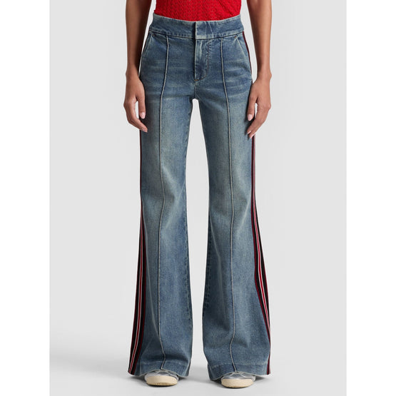 Women Dylan Hr Wide Leg Jean Stripe Detail - Blue [價格已含稅]