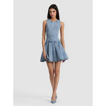 Women Adley Sleeveless Drop Waist Denim Mini Dress - Blue [價格已含稅]