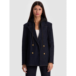Women Jordan Denim Blazer Removable Hoodie - Blue [價格已含稅]