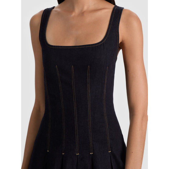 Women Hollis Flared Denim Mini Dress - Blue [價格已含稅]