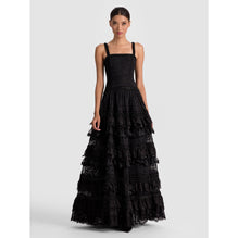 Women Zena Embell Square Neck Tiered Gown - Black [價格已含稅]