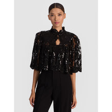 Women Aurelia Lace Embellished Mini Capelet - Black [價格已含稅]