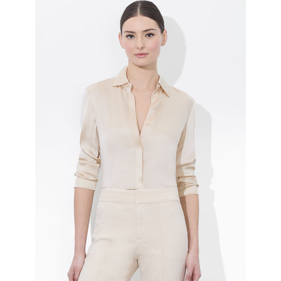 Women Brady Slim Button Down - Tan [價格已含稅]