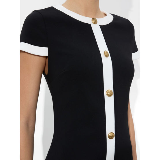 Women Coley Button Ft Mini Shift Dress - Black/Multi [價格已含稅]