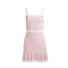 Women Clarine Square Neck Pleated Mini Dress - Pink [價格已含稅]