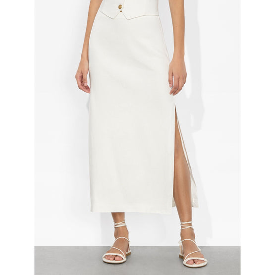 Women Maeve Slip Skirt Slit - White [價格已含稅]
