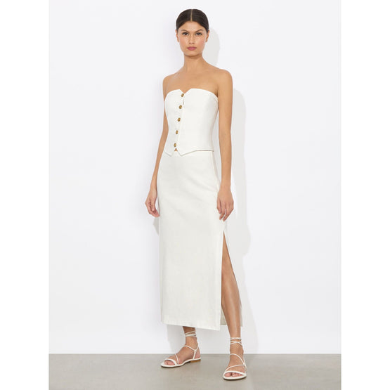 Women Maeve Slip Skirt Slit - White [價格已含稅]