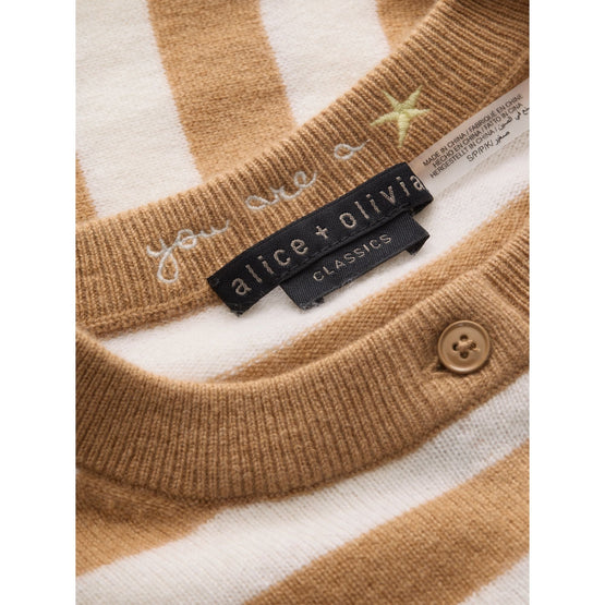 Women Dollie Striped Cardigan - Tan [價格已含稅]