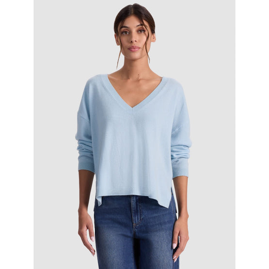 Women Williams Easy V-neck Pullover - Blue [價格已含稅]