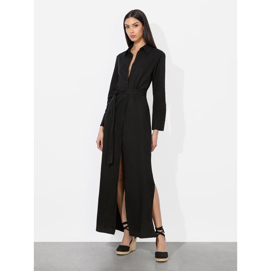 Women Chassidy Maxi Shirt Dress - Black [價格已含稅]