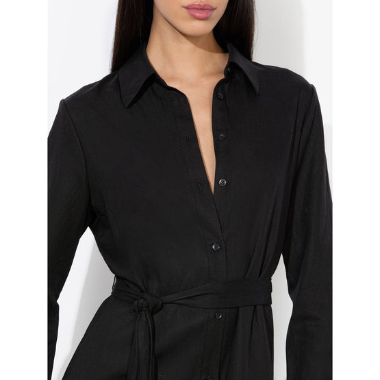 Women Chassidy Maxi Shirt Dress - Black [價格已含稅]