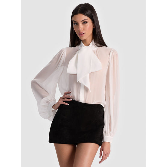 Women Brentley Ls Ft Blouse - White [價格已含稅]