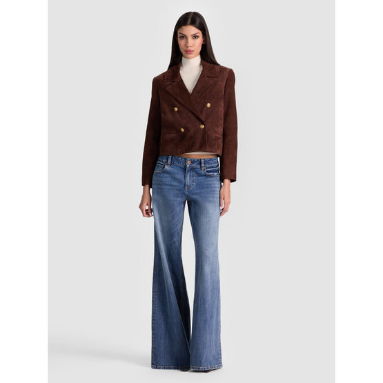 Women Avery Suede Dbl Breasted Blazer - Brown [價格已含稅]