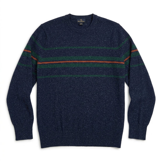 Men Knitted Pullover - Nvy Donegal Chest Tripe [價格已含稅]