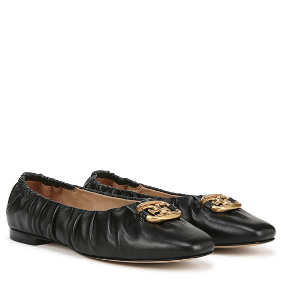Women Marlowe Flat - Black Leather [價格已含稅]