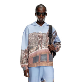 Men Pr-S-Nlabel-Hood-Hvb Sweat-Shirt - Light Blue