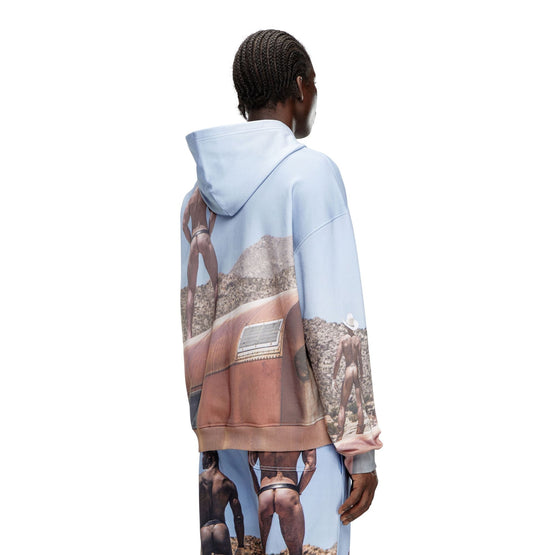 Men Pr-S-Nlabel-Hood-Hvb Sweat-Shirt - Light Blue
