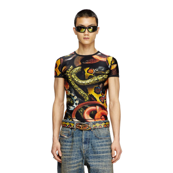 Men Cl-T-Uncle-Snake T-Shirt - Black Multi