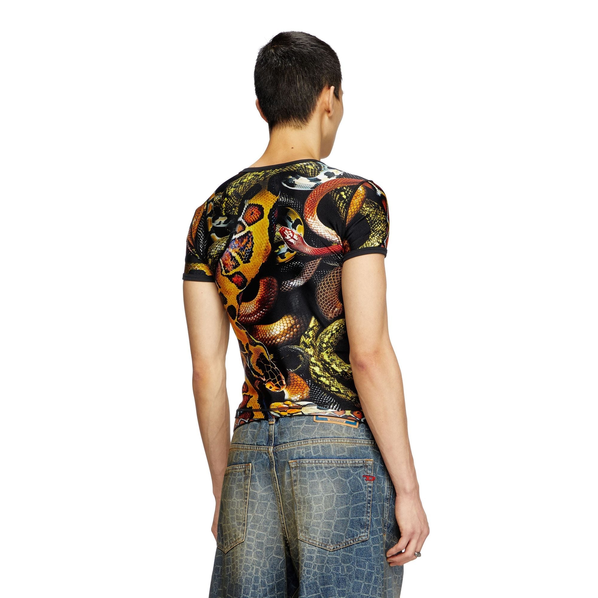 Men Cl-T-Uncle-Snake T-Shirt - Black Multi