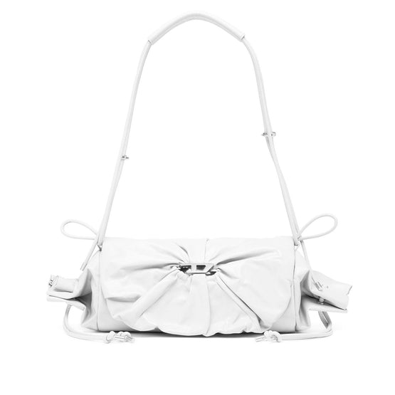 Women Scrunch-D Shoulder M Shoulder Bag - White