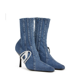 Women D-Eclipse Bt C Boots - Washed Denim