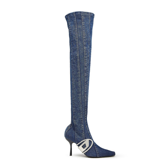 Women D-Eclipse Tbt C Boots - Washed Denim