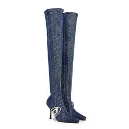 Women D-Eclipse Tbt C Boots - Washed Denim