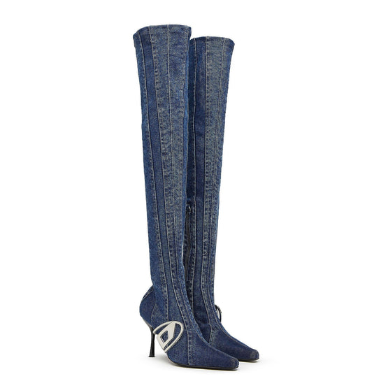 Women D-Eclipse Tbt C Boots - Washed Denim