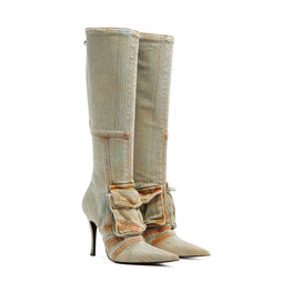 Women D-Venus Pocket Hbt Boots - Kentucky Blue/Marzipan